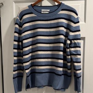 Nordstrom Signature Cashmere Sweater in Blue and White